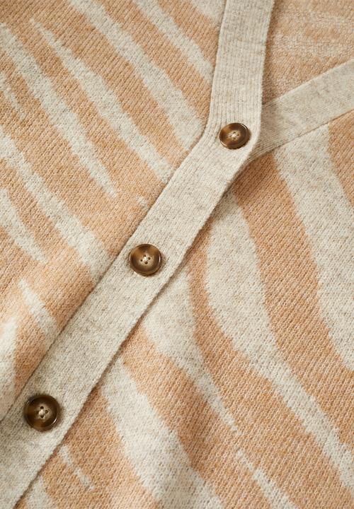 MANGO - Cardigan zebry - light pastel brown