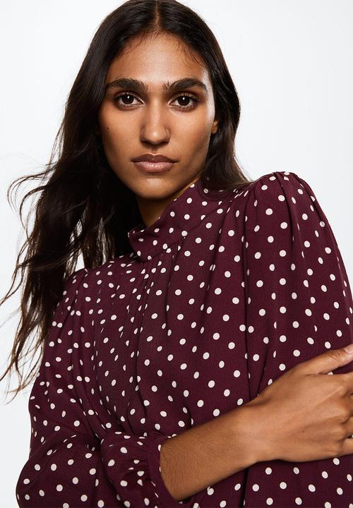 MANGO - Dress inka - dark red