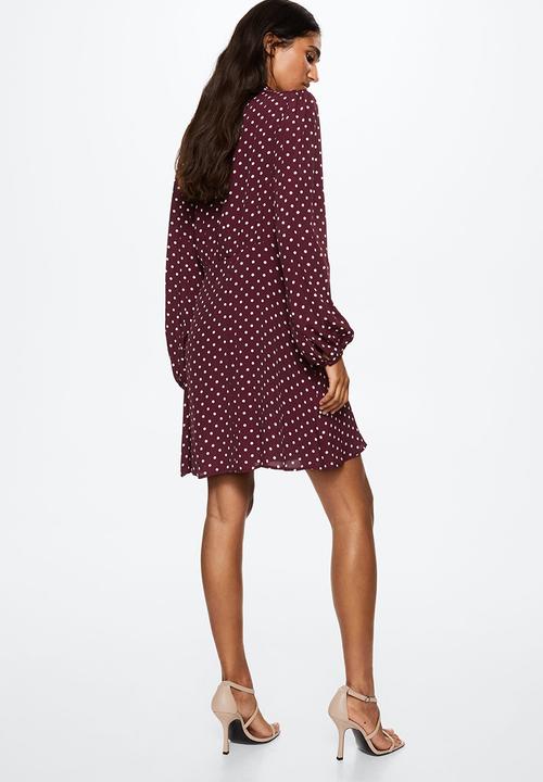 MANGO - Dress inka - dark red
