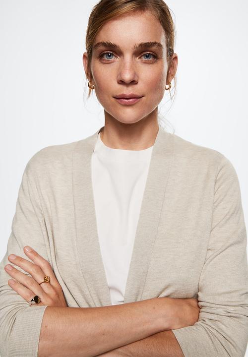 MANGO - Cardigan vieira - light pastel grey