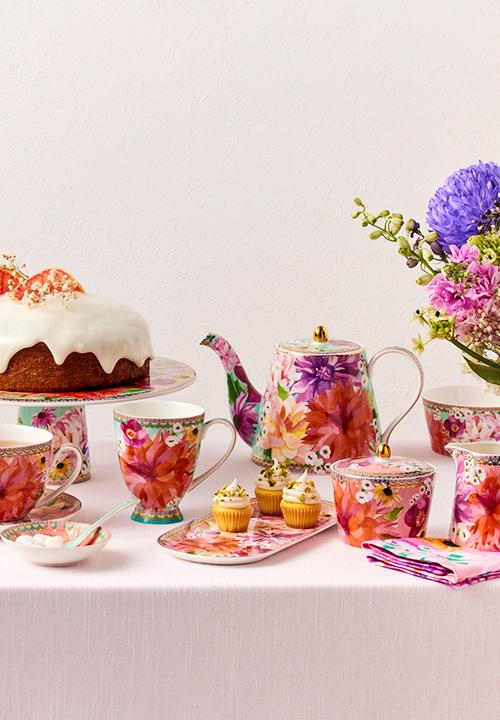 Maxwell & Williams - Dahlia daze teapot with infuser - 500ml - pink