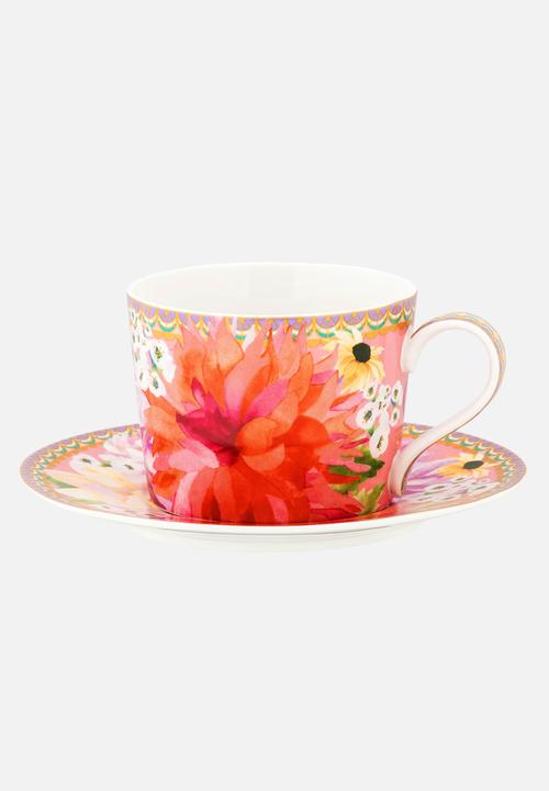 Maxwell & Williams - Dahlia daze - cup and saucer 240ml - pink