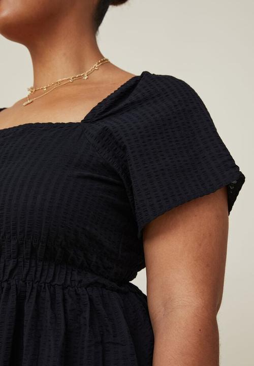 Cotton On - Curve harley full sleeve midi dress - black