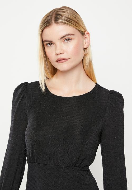 HAILYS - Short dress - black glitter