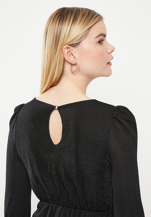 HAILYS - Short dress - black glitter