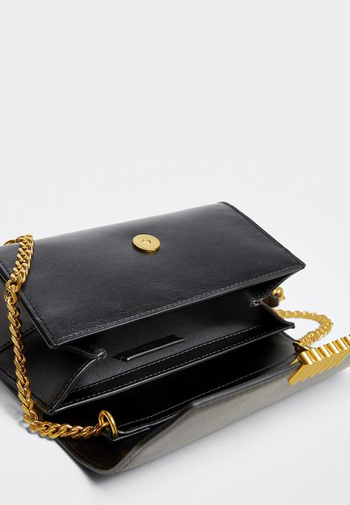 MANGO - Long chain handle bag - black