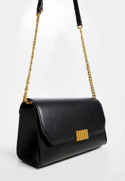 MANGO - Long chain handle bag - black