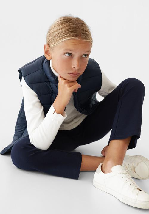 MANGO - Waistcoat light - navy