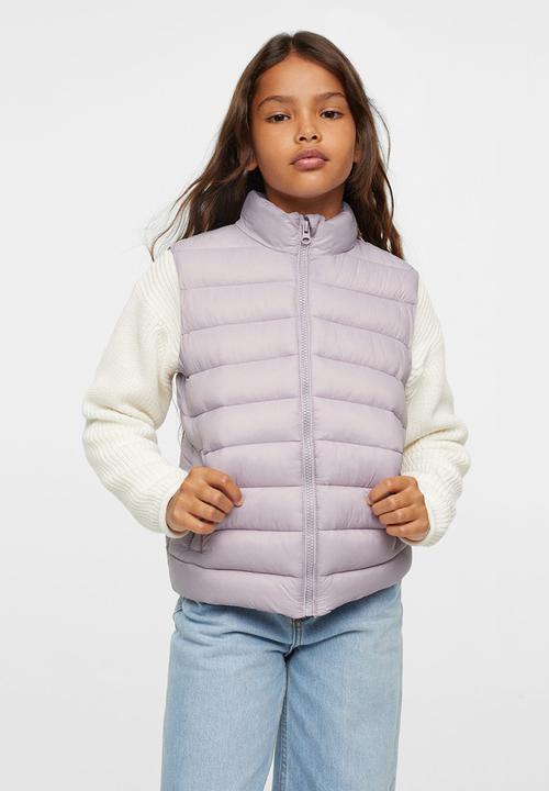 MANGO - Waistcoat light - purple