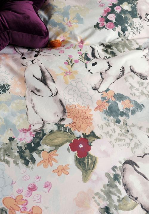 Linen House - Bunny tales duvet cover set - pink posy