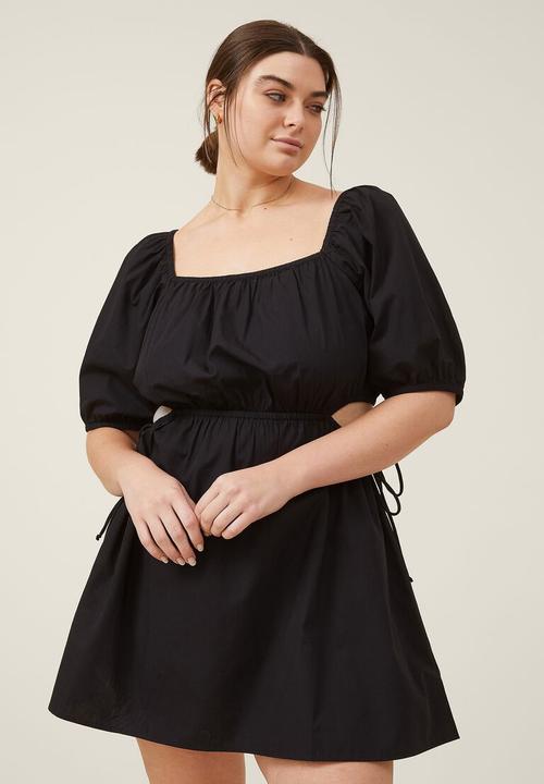 Cotton On - Curve side cut out mini dress - black