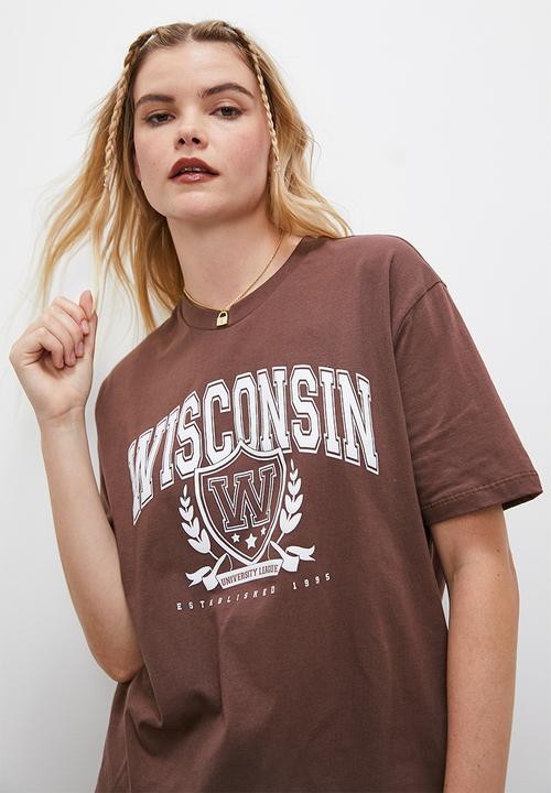 Blake - Oversized city graphic tee -  choc