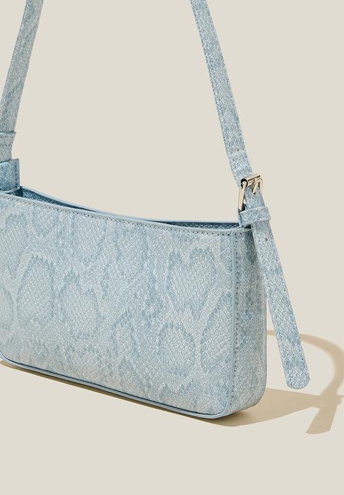 Rubi - Lexi underarm bag - blue snake print 