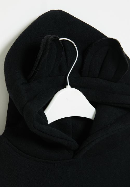 Pop Candy - Hooded sweatshirt with ears - black