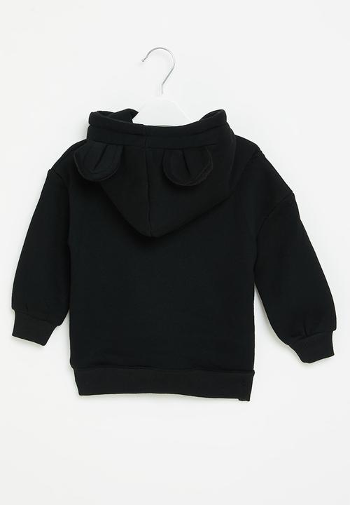Pop Candy - Hooded sweatshirt with ears - black