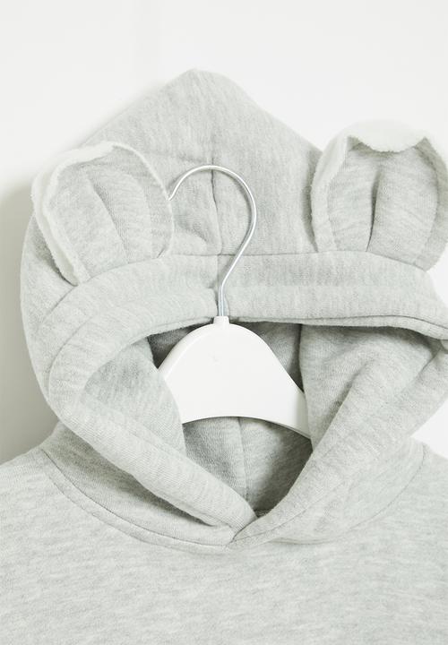 Pop Candy - Hooded sweatshirt with ears - grey