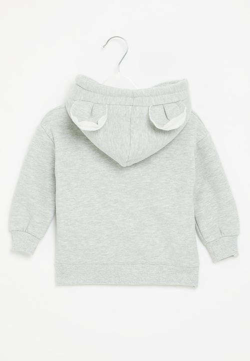 Pop Candy - Hooded sweatshirt with ears - grey