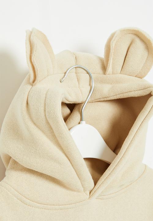 Pop Candy - Hooded sweatshirt with ears - stone