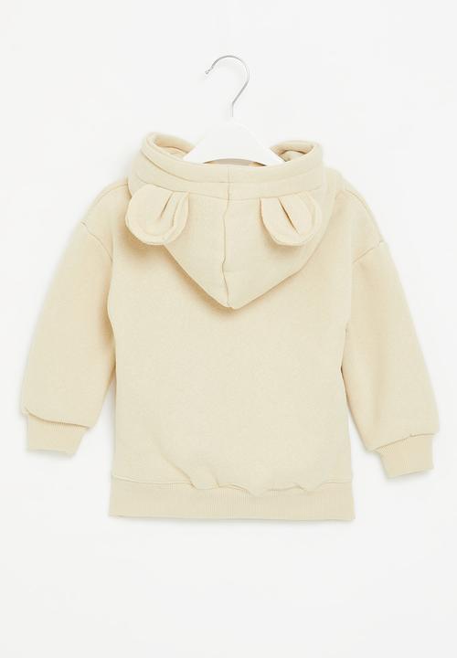 Pop Candy - Hooded sweatshirt with ears - stone