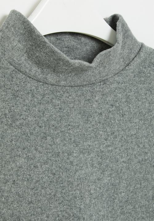 Pop Candy - Mock neck top - grey