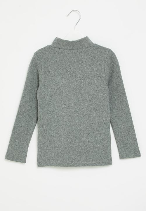 Pop Candy - Mock neck top - grey