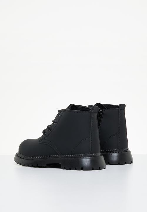Pop Candy - Boys boot with laces - black