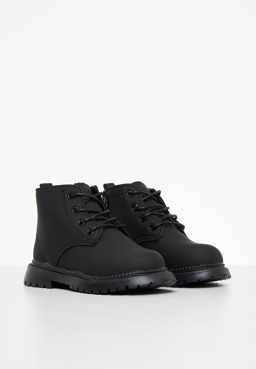 Pop Candy - Boys boot with laces - black