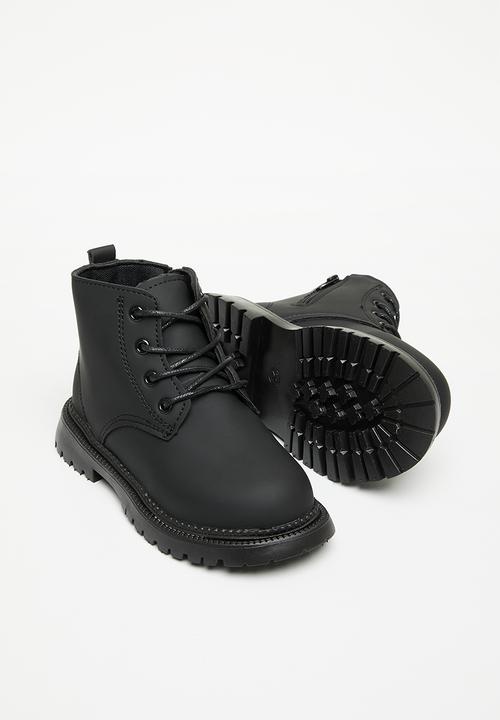 Pop Candy - Boys boot with laces - black