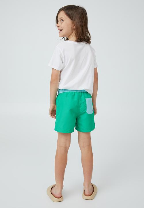Cotton On - Bailey board short - toffee apple & heaven blue wb