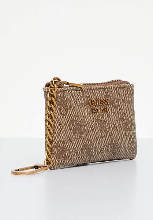 GUESS - Laurel slg zip pouch - latte logo