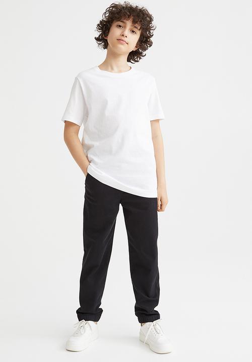 H&M - Cotton twill joggers - black
