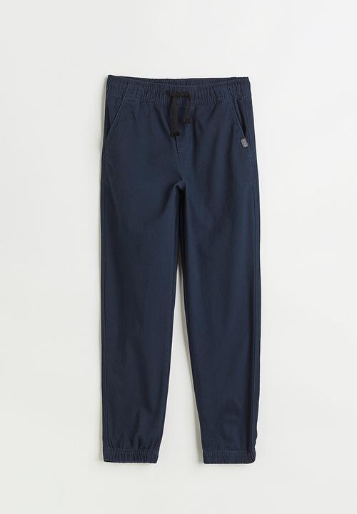 H&M - Cotton twill joggers - dark blue