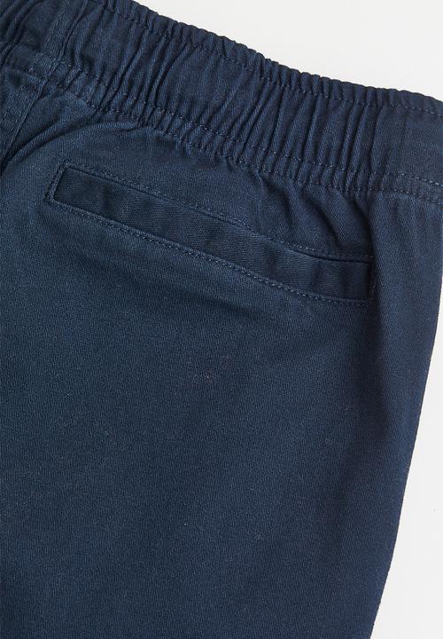 H&M - Cotton twill joggers - dark blue
