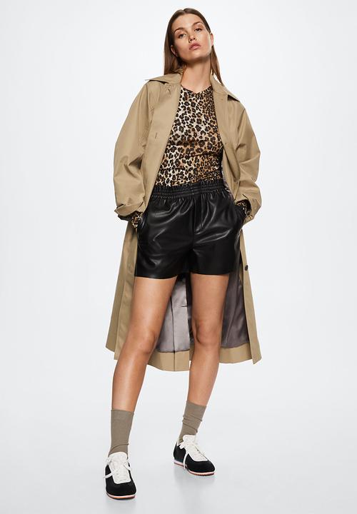 MANGO - T-shirt leopard print - brown