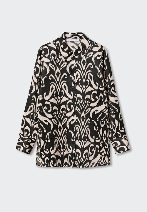 MANGO - Shirt blacky - black