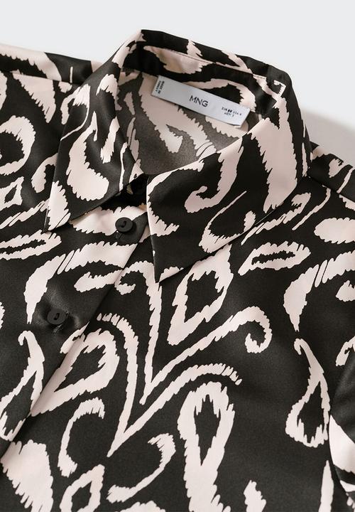 MANGO - Shirt blacky - black
