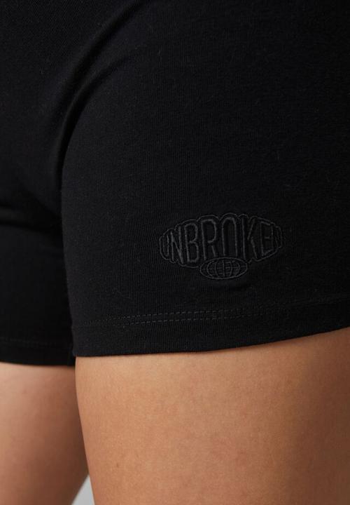 Factorie - Cheeky high waisted printed bike short - black/unbroken
