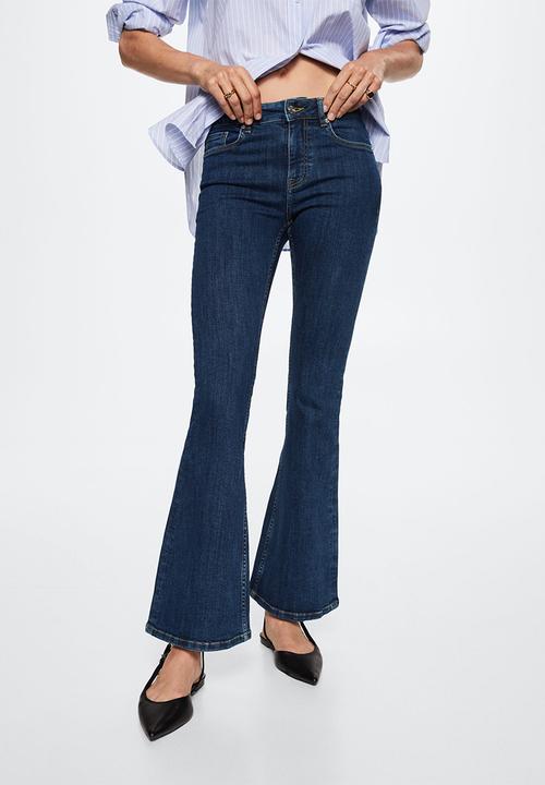 MANGO - Jeans flare - open blue