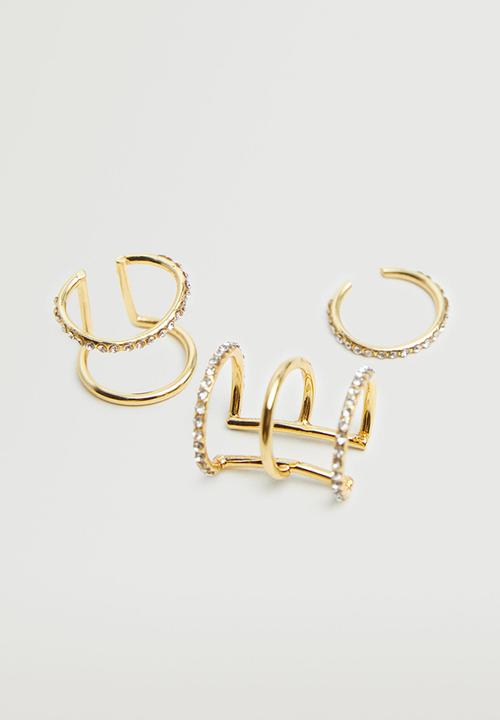 MANGO - Earrings pasiflor - gold