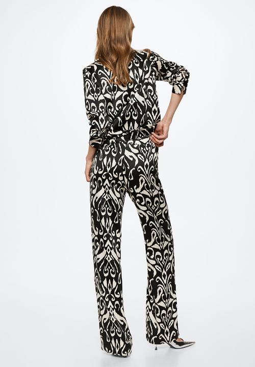 MANGO - Trousers blacky - black