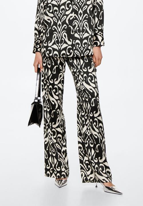 MANGO - Trousers blacky - black