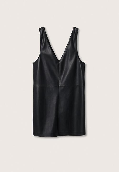 MANGO - Dungaree dress sixties - black