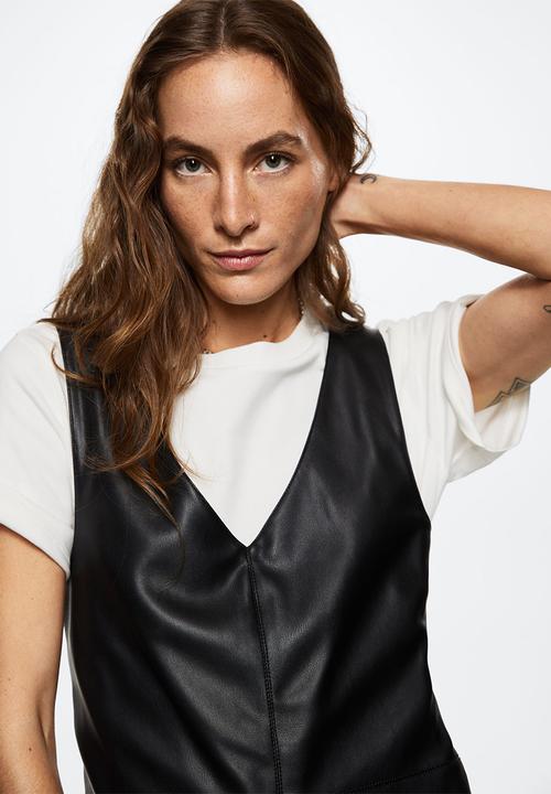 MANGO - Dungaree dress sixties - black