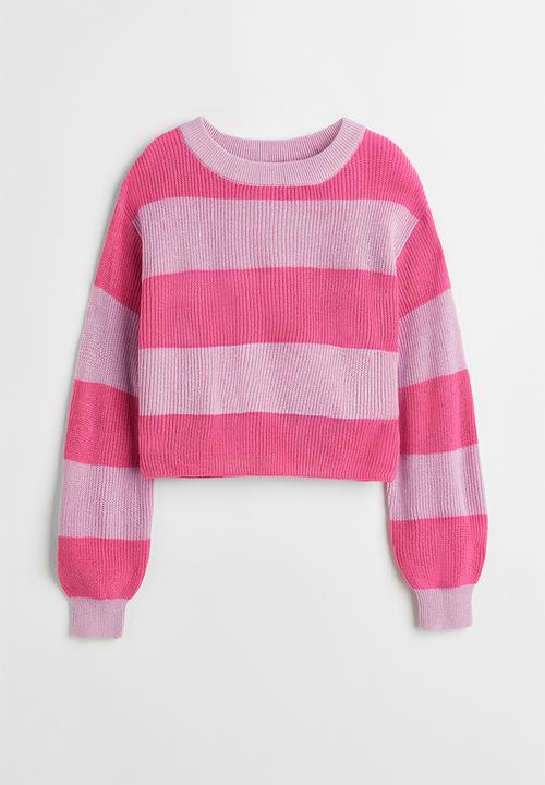H&M - Oversized jumper - pink/striped