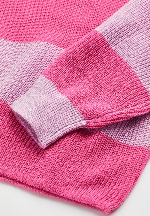 H&M - Oversized jumper - pink/striped