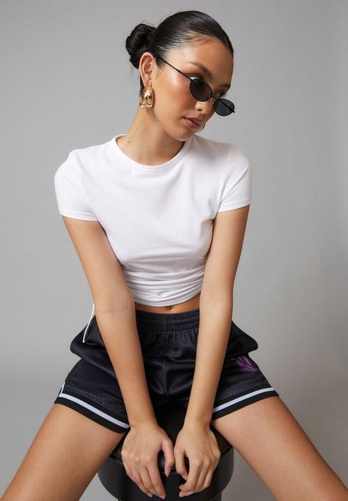 Factorie - Ruched short sleeve tee - white