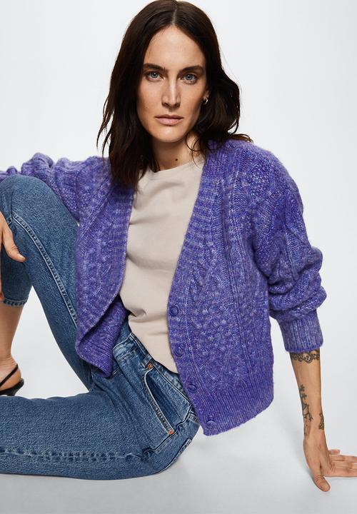 MANGO - Cardigan narciso - light pastel purple