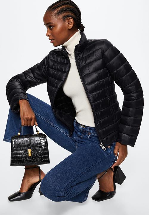 MANGO - Anorak blandi - black