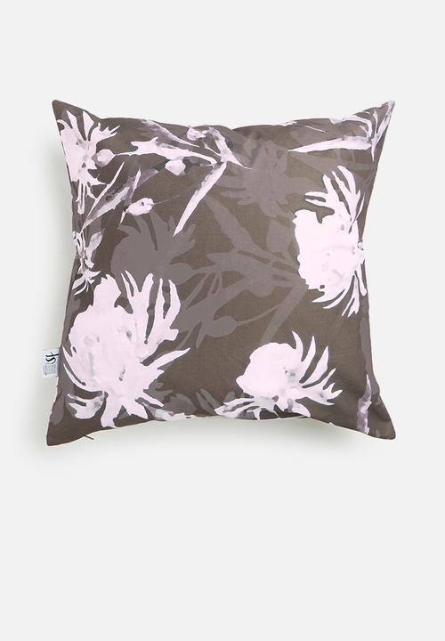 Sixth Floor - Sandra cushion cover  - white & grey 