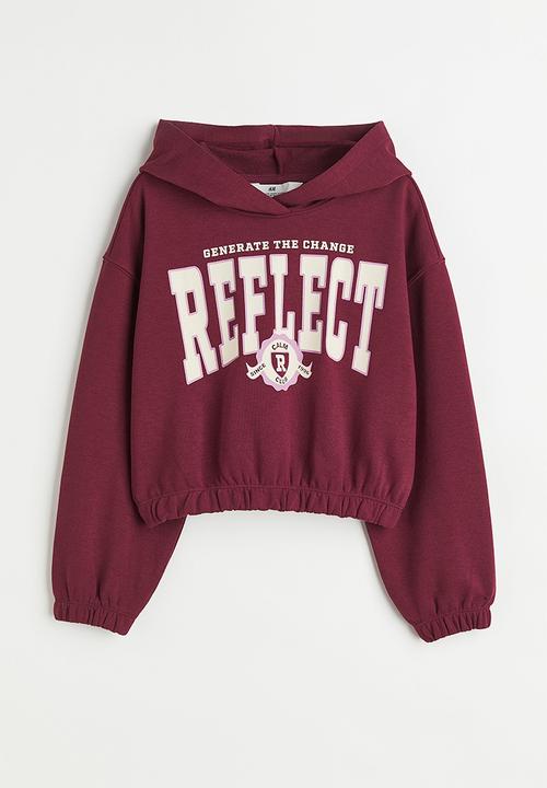 H&M - Oversized hoodie - dark red/reflect